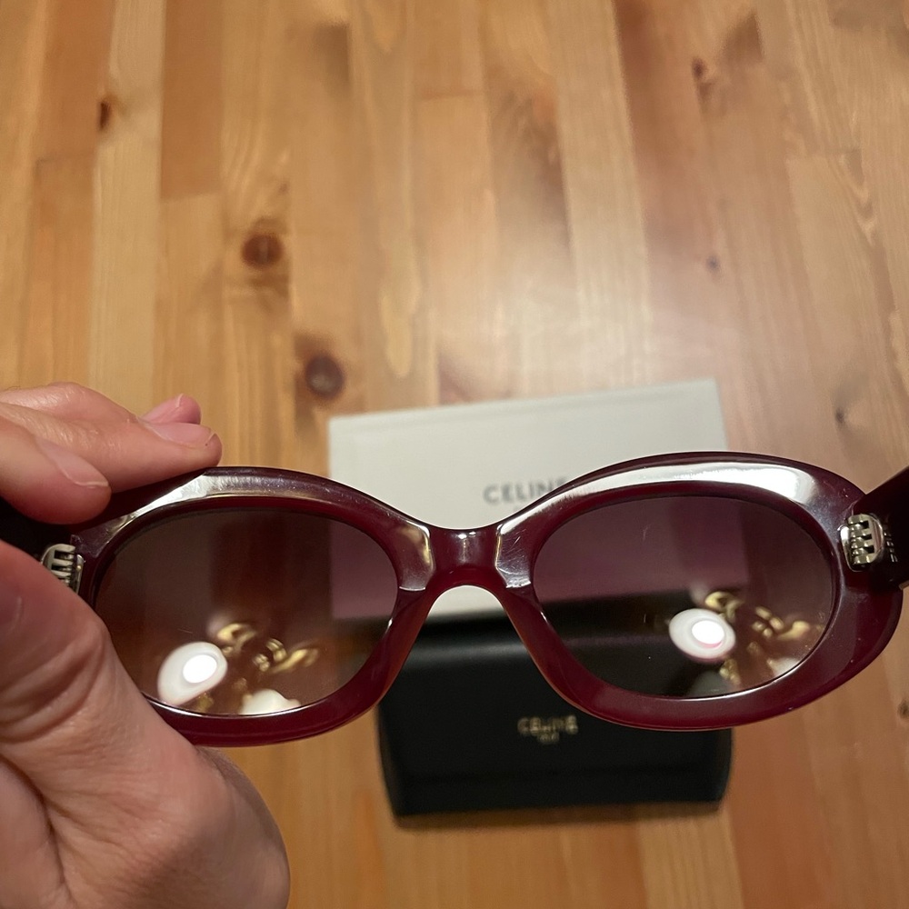 Celine Triomphe Oval Acetate Sunglasses - Picture 9 of 16
